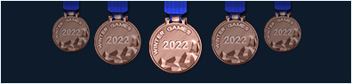 Exclusive Medaille für Winterspiele